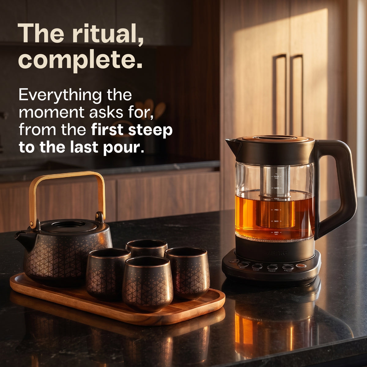 Alba & Luxury Tea Set - Black
