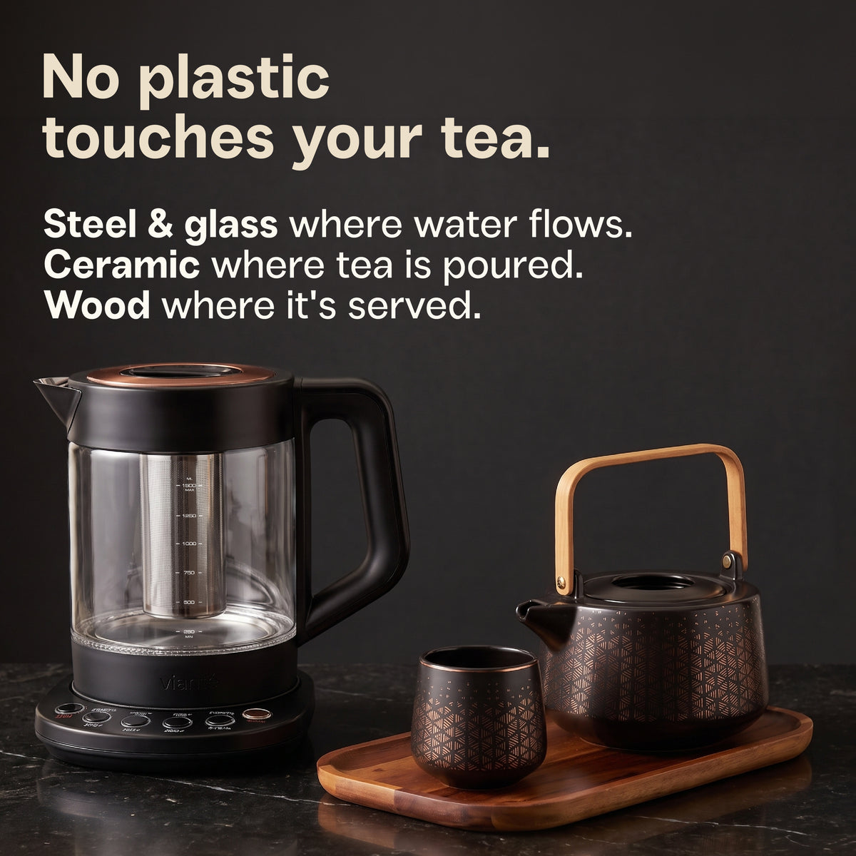 Alba & Luxury Tea Set - Black