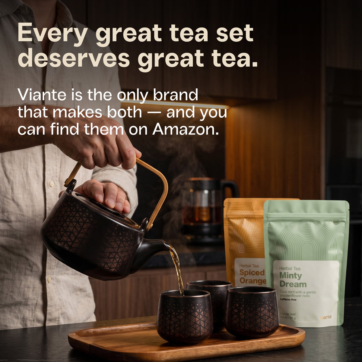 Alba & Luxury Tea Set - Black