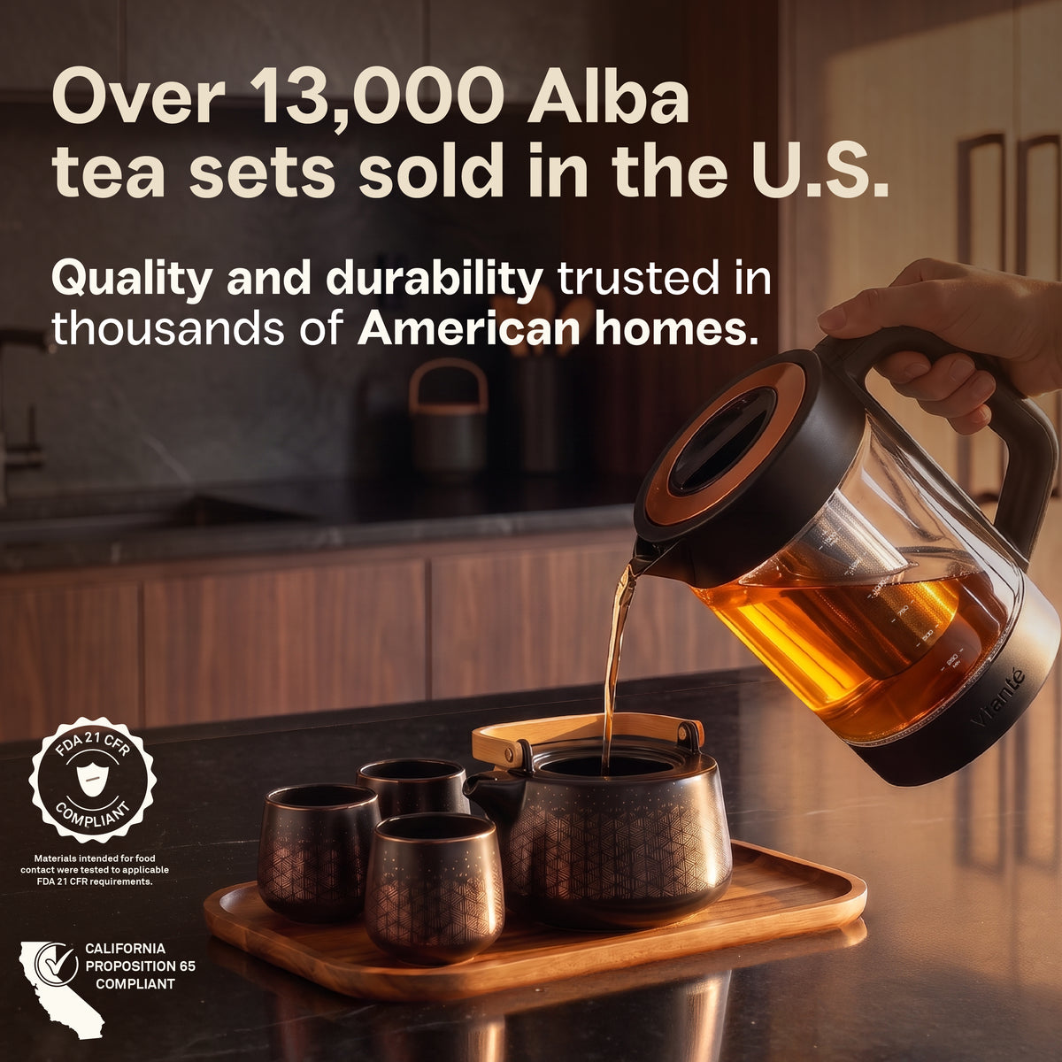 Alba & Luxury Tea Set - Black