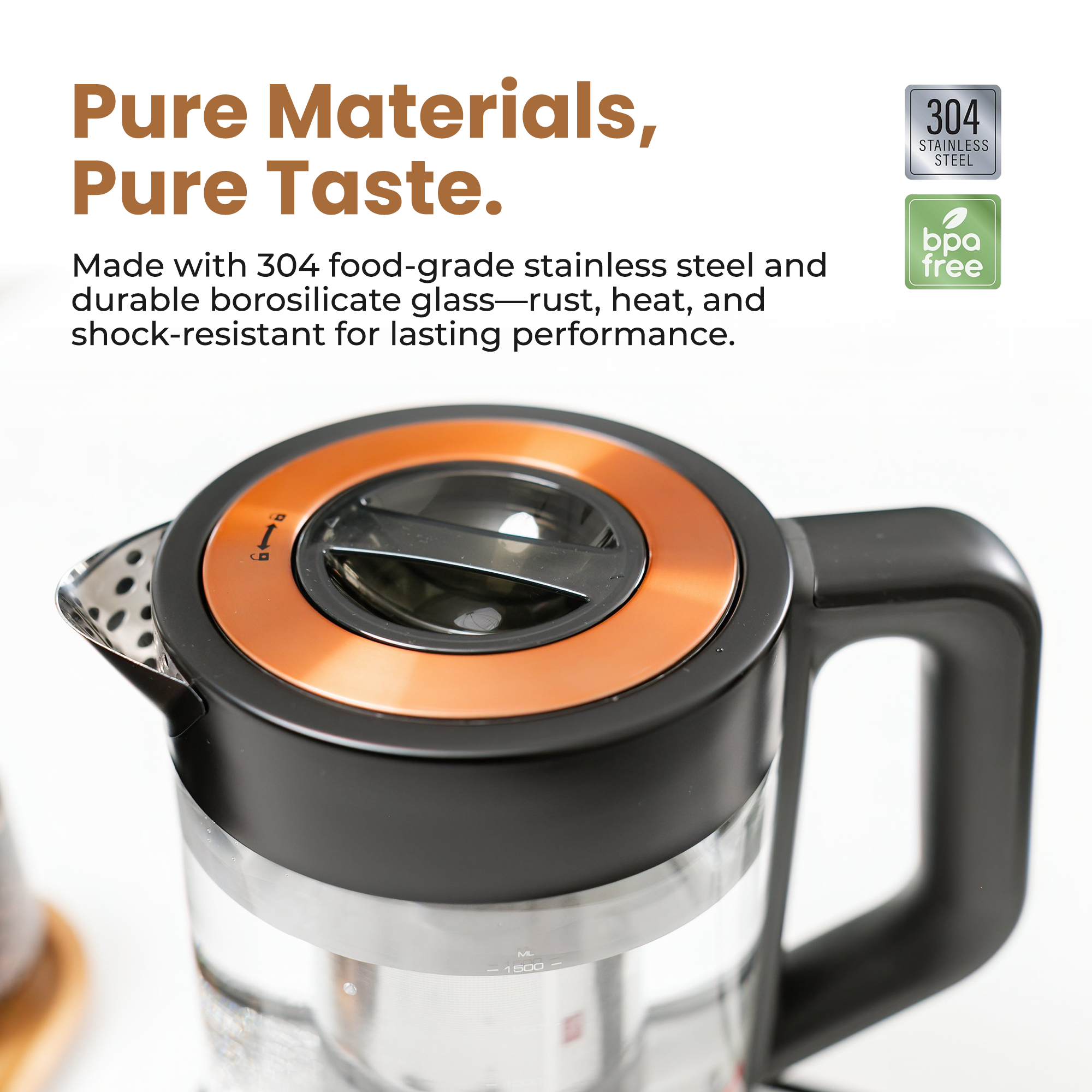 Luxury Brewing and Serving Tea Set - Black