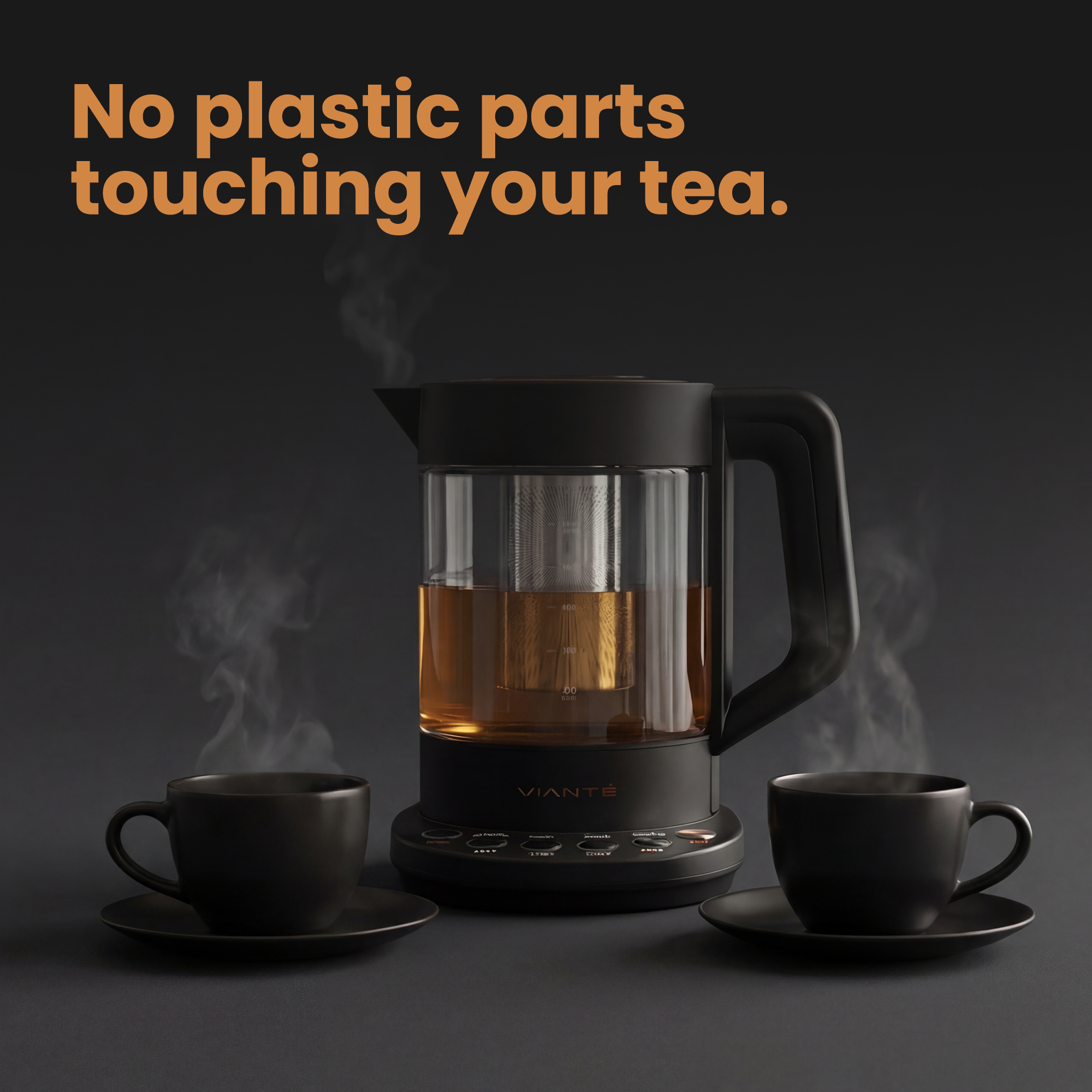 NO BPA/BPF PLASTIC FAST BOILING KETTLE WITH DIGITAL TEMPERATURE CONTROL AND INFUSER