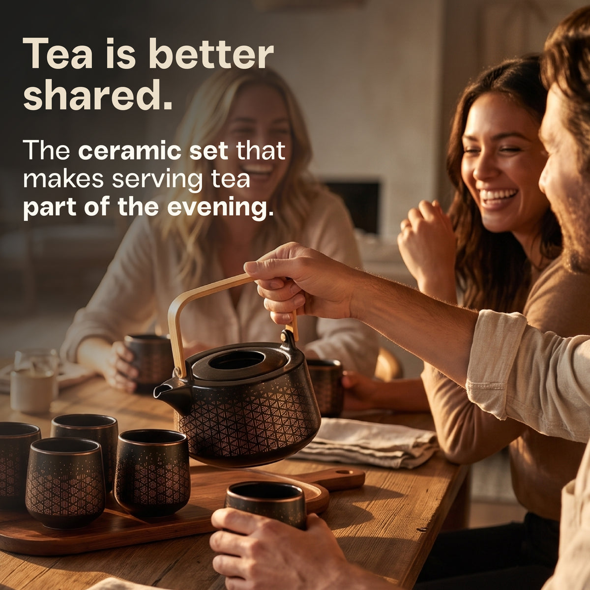 Alba & Luxury Tea Set - Black